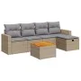 Juego de sofás jardín con cojines 6 pzas ratán sintético beige von , Gartensets - Ref: Foro24-3325783, Preis: 392,44 €, Rabat...