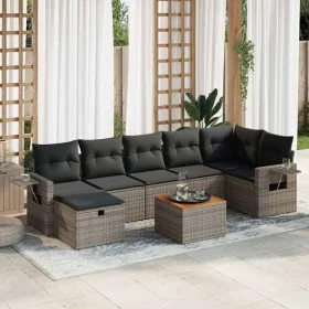 Set de sofás de jardín y cojines 8 piezas ratán sintético gris von , Gartensets - Ref: Foro24-3325826, Preis: 483,94 €, Rabat...