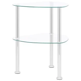 Computer side table with transparent glass, 38x38x50 cm. by vidaXL, Side tables - Ref: Foro24-322785, Price: 34,87 €, Discoun...