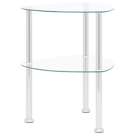 Computer side table with transparent glass, 38x38x50 cm. by vidaXL, Side tables - Ref: Foro24-322785, Price: 35,85 €, Discoun...