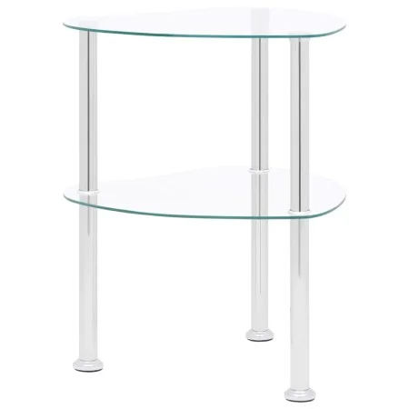 Computer side table with transparent glass, 38x38x50 cm. by vidaXL, Side tables - Ref: Foro24-322785, Price: 34,90 €, Discoun...