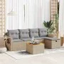 Juego de sofás jardín con cojines 6 pzas ratán sintético beige by , Garden sets - Ref: Foro24-3325811, Price: 378,73 €, Disco...
