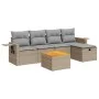 Juego de sofás jardín con cojines 6 pzas ratán sintético beige by , Garden sets - Ref: Foro24-3325811, Price: 378,73 €, Disco...