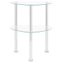 Computer side table with transparent glass, 38x38x50 cm. by vidaXL, Side tables - Ref: Foro24-322785, Price: 35,85 €, Discoun...