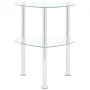 Computer side table with transparent glass, 38x38x50 cm. by vidaXL, Side tables - Ref: Foro24-322785, Price: 34,90 €, Discoun...
