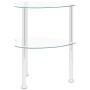 Computer side table with transparent glass, 38x38x50 cm. by vidaXL, Side tables - Ref: Foro24-322785, Price: 35,85 €, Discoun...