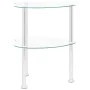 Computer side table with transparent glass, 38x38x50 cm. by vidaXL, Side tables - Ref: Foro24-322785, Price: 34,90 €, Discoun...