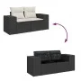 Set de sofás de jardín 6 piezas y cojines ratán sintético negro by , Garden sets - Ref: Foro24-3325864, Price: 360,13 €, Disc...