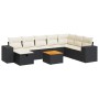 Set de sofás de jardín con cojines 9 pzas ratán sintético negro by , Garden sets - Ref: Foro24-3325885, Price: 523,99 €, Disc...