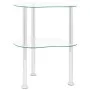 Computer side table with transparent glass, 38x38x50 cm. by vidaXL, Side tables - Ref: Foro24-322785, Price: 34,90 €, Discoun...