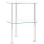 Mesa auxiliar de ordenador vidrio transparente 38x38x50 cm