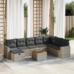 Set de sofás de jardín con cojines 9 pzas ratán sintético gris by , Garden sets - Ref: Foro24-3325805, Price: 531,53 €, Disco...