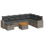 Set de sofás de jardín con cojines 9 pzas ratán sintético gris von , Gartensets - Ref: Foro24-3325805, Preis: 547,44 €, Rabat...