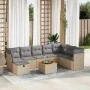 Set de sofás de jardín con cojines 9 pzas ratán sintético beige von , Gartensets - Ref: Foro24-3325776, Preis: 531,80 €, Raba...