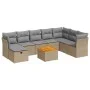 Set de sofás de jardín con cojines 9 pzas ratán sintético beige von , Gartensets - Ref: Foro24-3325776, Preis: 531,80 €, Raba...