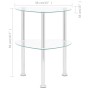 Computer side table with transparent glass, 38x38x50 cm. by vidaXL, Side tables - Ref: Foro24-322785, Price: 35,85 €, Discoun...