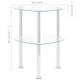 Computer side table with transparent glass, 38x38x50 cm. by vidaXL, Side tables - Ref: Foro24-322785, Price: 34,90 €, Discoun...