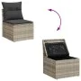 Set de sofás de jardín 7 pzas con cojines ratán PE gris claro von , Gartensets - Ref: Foro24-3326833, Preis: 551,19 €, Rabatt: %