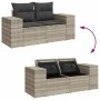 Set de sofás de jardín 7 pzas con cojines ratán PE gris claro von , Gartensets - Ref: Foro24-3326833, Preis: 551,19 €, Rabatt: %