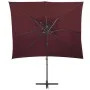 Freischwinger-Regenschirm mit doppelter Abdeckung burgunderrot 250x250 cm von vidaXL, Sonnenschirme - Ref: Foro24-312366, Pre...