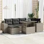 Set de sofás de jardín 7 pzas con cojines ratán sintético gris by , Garden sets - Ref: Foro24-3326831, Price: 486,32 €, Disco...