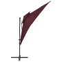 Cantilever umbrella with double burgundy cover 250x250 cm by vidaXL, Umbrellas - Ref: Foro24-312366, Price: 161,15 €, Discoun...