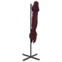 Freischwinger-Regenschirm mit doppelter Abdeckung burgunderrot 250x250 cm von vidaXL, Sonnenschirme - Ref: Foro24-312366, Pre...