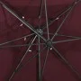 Freischwinger-Regenschirm mit doppelter Abdeckung burgunderrot 250x250 cm von vidaXL, Sonnenschirme - Ref: Foro24-312366, Pre...
