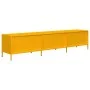 Mueble TV acero laminado en frío amarillo mostaza 202x39x43,5cm by , TV Furniture - Ref: Foro24-851349, Price: 177,14 €, Disc...