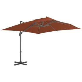 Cantilever parasol with terracotta aluminum pole 400x300 cm by vidaXL, Umbrellas - Ref: Foro24-312317, Price: 271,42 €, Disco...