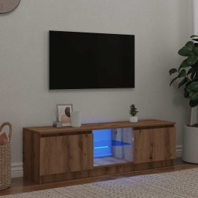 Mueble de TV luces LED madera roble artisan 140x40x35,5 cm von , TV-Möbel - Ref: Foro24-856350, Preis: 127,06 €, Rabatt: %