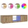 Mueble de TV luces LED madera roble artisan 140x40x35,5 cm von , TV-Möbel - Ref: Foro24-856350, Preis: 127,06 €, Rabatt: %