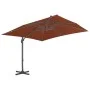 Sombrilla voladiza con poste de aluminio terracota 400x300 cm de vidaXL, Sombrillas - Ref: Foro24-312317, Precio: 268,28 €, D...