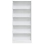 Estantería madera de ingeniería blanco brillo 80x24x176 cm by , Bookcases and shelves - Ref: Foro24-858308, Price: 101,12 €, ...