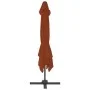 Sombrilla voladiza con poste de aluminio terracota 400x300 cm de vidaXL, Sombrillas - Ref: Foro24-312317, Precio: 268,28 €, D...