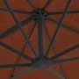 Sombrilla voladiza con poste de aluminio terracota 400x300 cm de vidaXL, Sombrillas - Ref: Foro24-312317, Precio: 268,28 €, D...