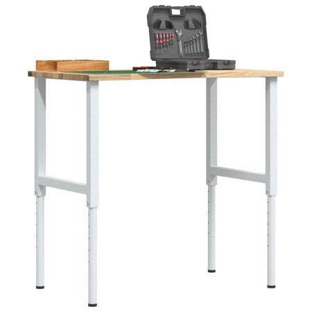 Banco de trabajo madera maciza de roble 100x60x(71,5-98) cm de , Mesas de trabajo - Ref: Foro24-3309717, Precio: 135,35 €, De...