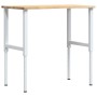 Banco de trabajo madera maciza de roble 100x60x(71,5-98) cm de , Mesas de trabajo - Ref: Foro24-3309717, Precio: 135,35 €, De...