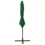 Cantilever parasol with pole and green LED lights 300 cm by vidaXL, Umbrellas - Ref: Foro24-312337, Price: 117,65 €, Discount: %