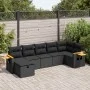 Set de sofás de jardín 7 pzas con cojines ratán sintético negro by , Garden sets - Ref: Foro24-3325982, Price: 469,58 €, Disc...