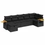 Set de sofás de jardín 7 pzas con cojines ratán sintético negro by , Garden sets - Ref: Foro24-3325982, Price: 469,58 €, Disc...