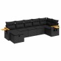 Set de sofás de jardín 7 pzas con cojines ratán sintético negro von , Gartensets - Ref: Foro24-3325982, Preis: 495,08 €, Raba...
