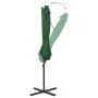 Cantilever parasol with pole and green LED lights 300 cm by vidaXL, Umbrellas - Ref: Foro24-312337, Price: 117,65 €, Discount: %
