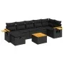 Set de sofás de jardín y cojines 8 piezas ratán sintético negro de , Conjuntos de jardín - Ref: Foro24-3325989, Precio: 503,9...