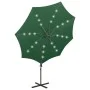 Cantilever parasol with pole and green LED lights 300 cm by vidaXL, Umbrellas - Ref: Foro24-312337, Price: 117,65 €, Discount: %
