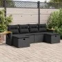 Set de sofás de jardín 6 piezas y cojines ratán sintético negro by , Garden sets - Ref: Foro24-3325996, Price: 412,82 €, Disc...