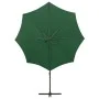 Cantilever parasol with pole and green LED lights 300 cm by vidaXL, Umbrellas - Ref: Foro24-312337, Price: 117,65 €, Discount: %