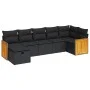 Set de sofás de jardín 7 pzas con cojines ratán sintético negro von , Gartensets - Ref: Foro24-3326038, Preis: 432,90 €, Raba...