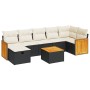 Set de sofás de jardín y cojines 8 piezas ratán sintético negro von , Gartensets - Ref: Foro24-3326046, Preis: 468,67 €, Raba...