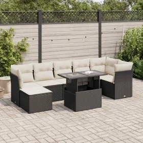Set de sofás de jardín y cojines 8 piezas ratán sintético negro by , Garden sets - Ref: Foro24-3326197, Price: 513,08 €, Disc...